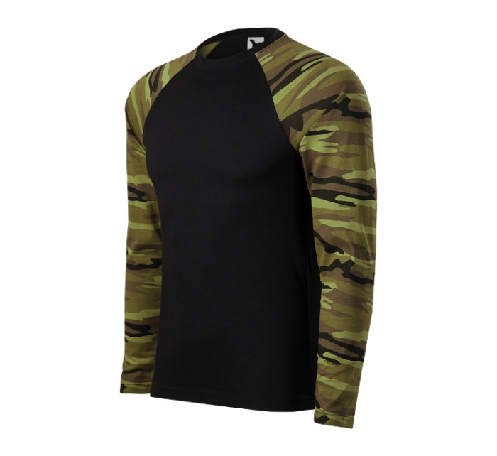 Camouflage LS triko unisex camouflage green