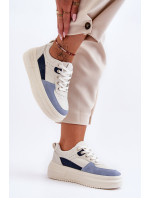 Dámské sportovní boty na masivní platformě bílo-modré Gemma