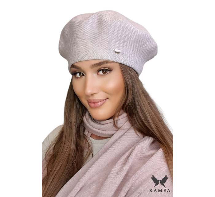 Beret model 17948906 Růžová - Kamea