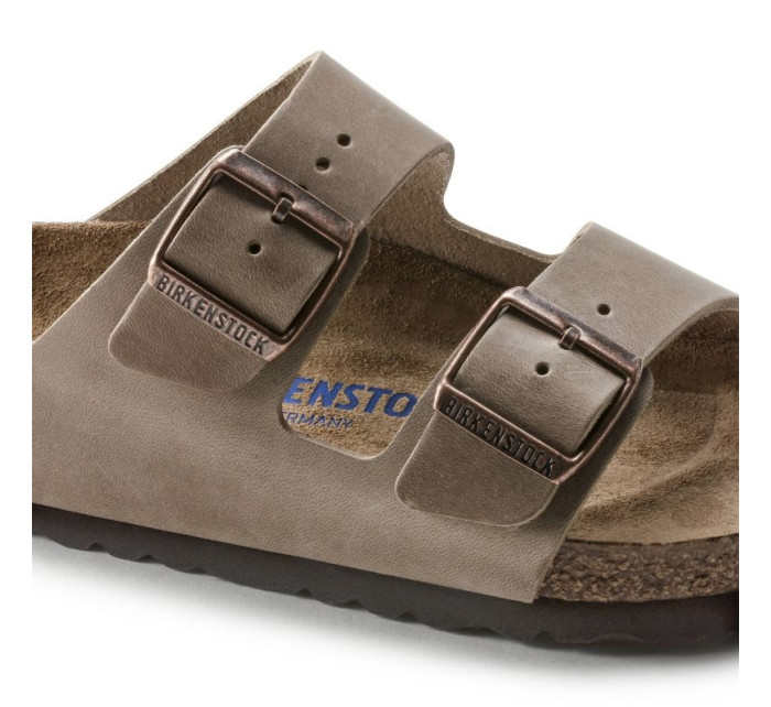 Birkenstock Arizona Soft Footbed Oiled Leather Tabacco Brown úzké žabky pro muže/dámy (0552813)