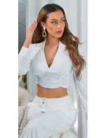 Sexy Musthave Crop Blouse with VNeck & model 19738137 - Style fashion