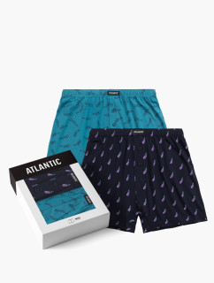 Pánské volné boxerky ATLANTIC 2Pack - vícebarevné