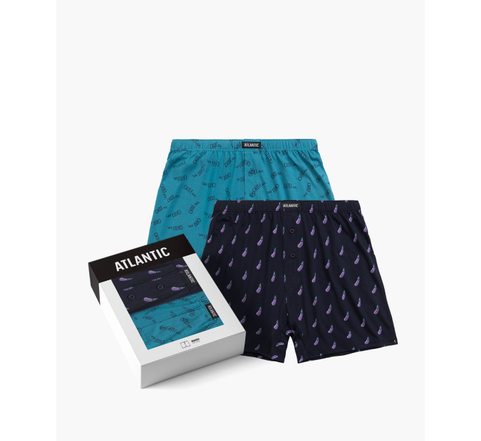 Pánské volné boxerky ATLANTIC 2Pack - vícebarevné