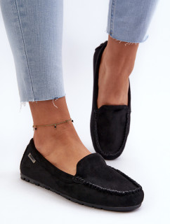 Dámské mokasíny vyrobené z Eco Suede Black Amrutia