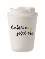 BABIČKA JEŠTĚ VÍC - bílý termohrnek 300 ml