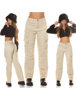 Sexy Highwaist Cargo Pants "beige"