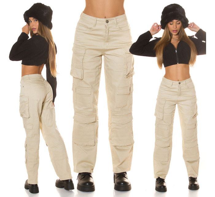 Sexy Highwaist Cargo Pants "beige"