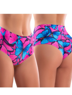 Dámské kalhotky Meméme Butterfly Pink High Briefs