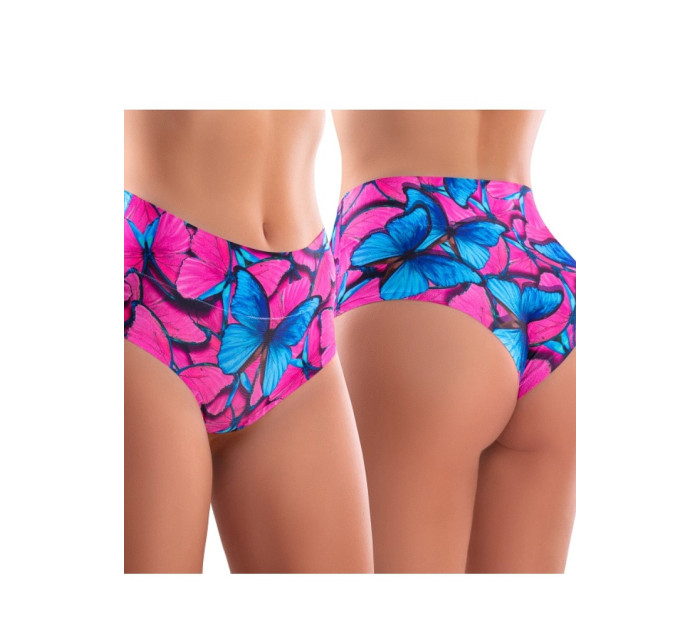 Dámské kalhotky Meméme Butterfly Pink High Briefs 