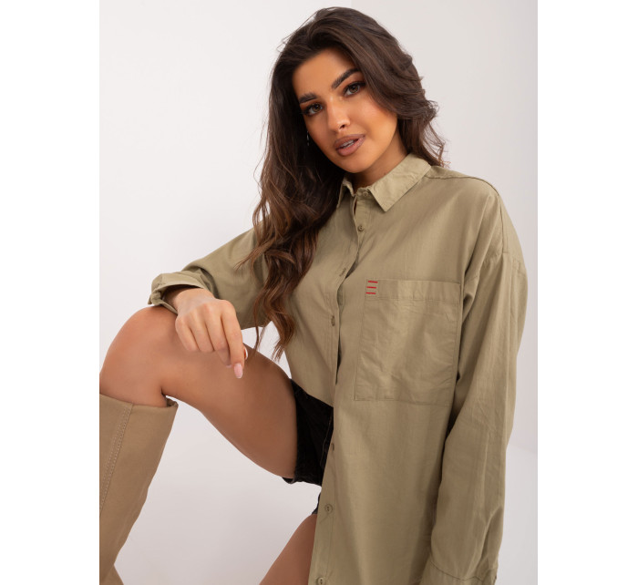 Klasická oversize khaki košile