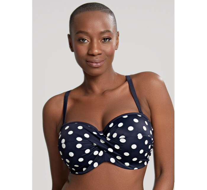 Dámský vrchní díl plavek Anya Riva Spot Bandeau navy/vanilla SW1453 - Panache