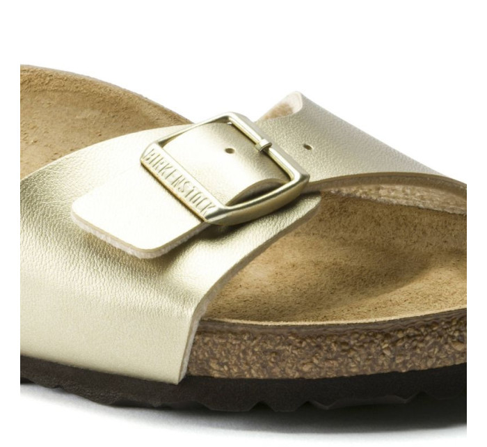 Dámské žabky Birkenstock Madrid Birko-Flor Gold regular wide (1016106) dámské