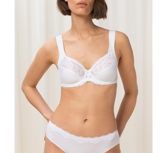 Dámská podprsenka Modern Lace+Cotton W02 - WHITE - bílá 0003 - TRIUMPH