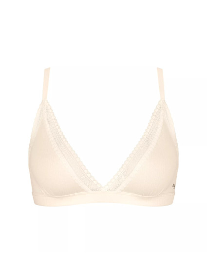 Dámská podprsenka GO Ribbed R Bralette - WHITE - ecru 6308 - SLOGGI