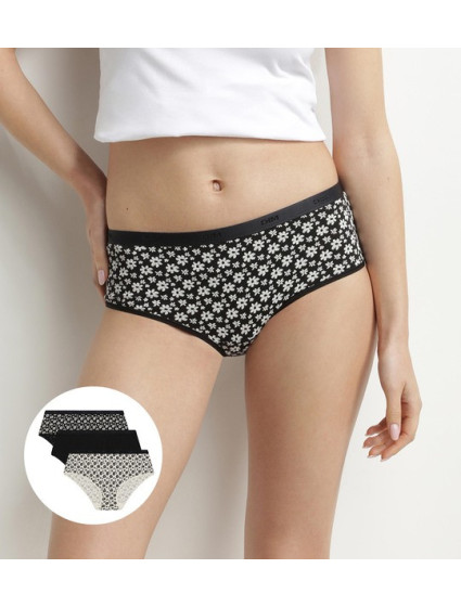 Dámské bavlněné kalhotky 3 ks  COTTON BOXER 3x  černá model 20474827 - DIM