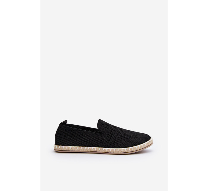 Černé dámské nazouvací espadrilky Harmonie