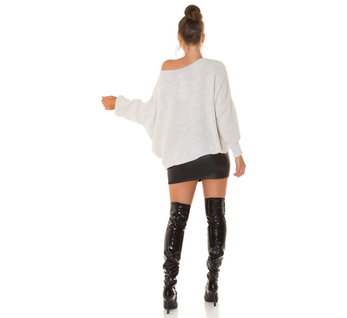 Sexy oversized knit jumper