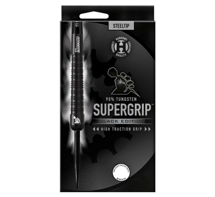 Harrows Supergrip Black 90% steeltip SupergripBlack90% šipky