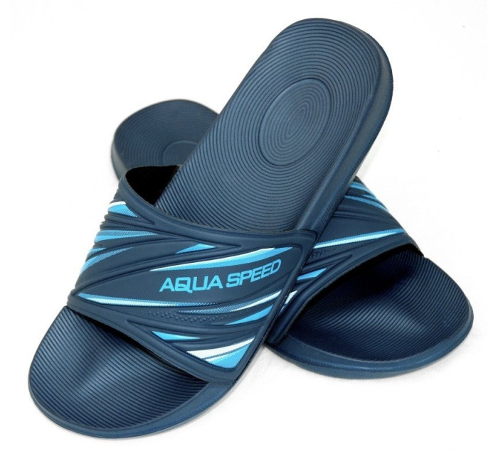 AQUA SPEED Plavecká obuv do bazénu Idaho Navy Blue/Blue Pattern 10