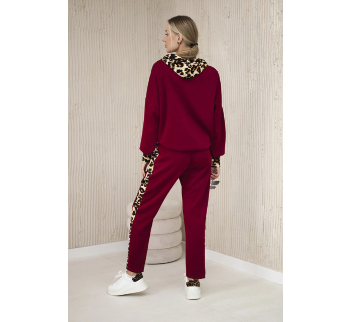 Set Paris Sweatshirt + Hose Burgundsko