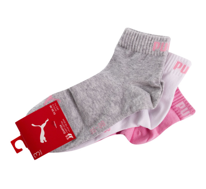 Puma 3Pack Ponožky 906978 Ash Pink