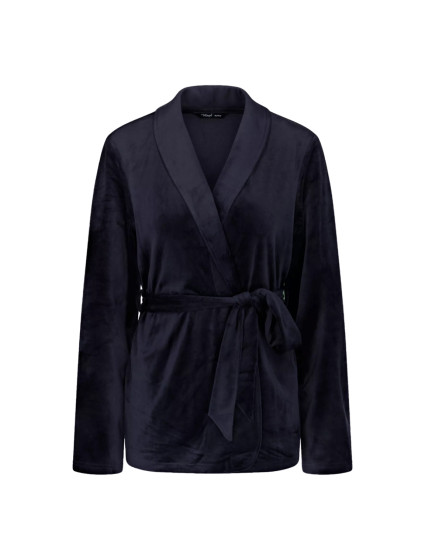 Sensual Velour Robe Top - BLUE - TRIUMPH BLUE - TRIUMPH