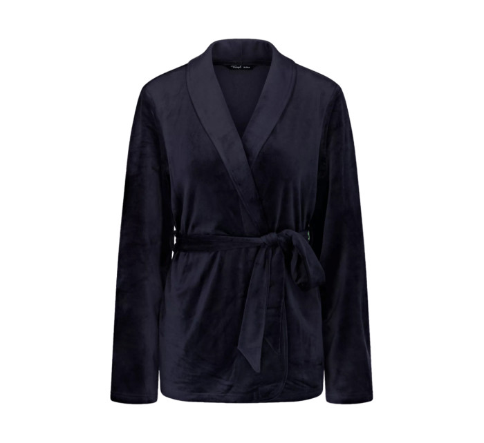 Sensual Velour Robe Top - BLUE - TRIUMPH BLUE - TRIUMPH