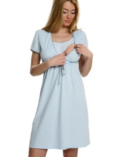 Bavlněná těhotenská noční košile model 5428120 modrá - Italian Fashion