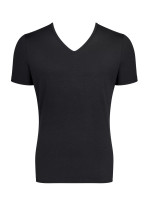 Pánské tričko GO V-Neck Slim Fit - BLACK - černá 0004 - SLOGGI