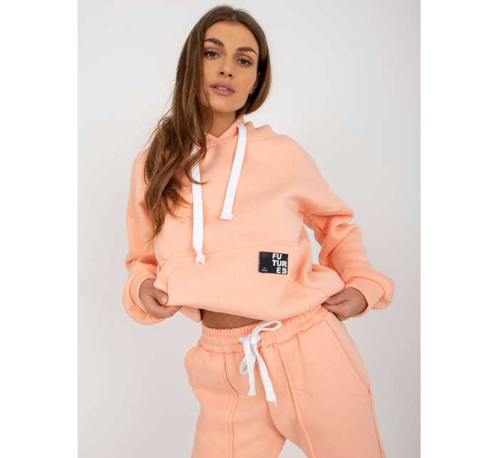 Peach tepláková souprava s oversized mikinou