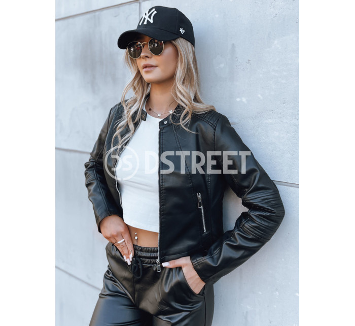 Dámská kožená bunda CHIC STYLE černá Dstreet TY3897