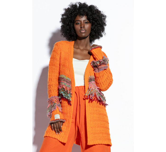 Fobya Cardigan F1814 Oranžová