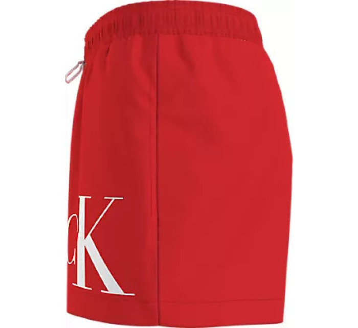 Pánské plavky SHORT DRAWSTRING KM0KM00967 XM9 červvené - Calvin Klein