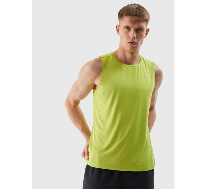 Pánský sportovní tank top regular z recyklovaných materiálů 4F - šťavnatý zelený