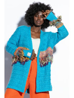 Cardigan model 20107414 Modrá - Fobya