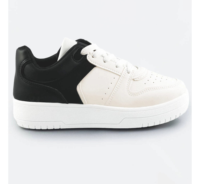 Bílo-černé dvoubarevné dámské tenisky sneakers (XWH2120X)