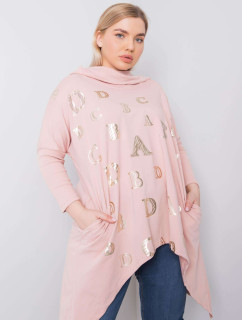 Tmavá růžová mikina s plus size