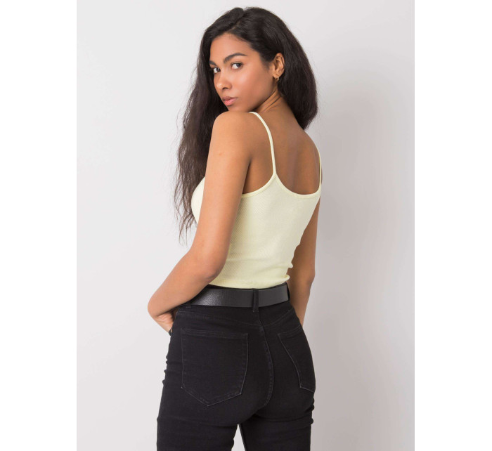 RUE PARIS Světle žlutý crop top