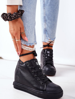 Leather Wedge Sneakers Big Star EE274127 Black