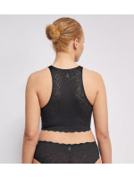 Dámský top ZERO Feel Bliss Crop Top - BLACK - černý 0004 - SLOGGI