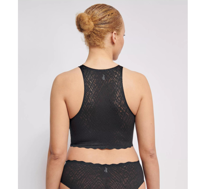 Dámský top ZERO Feel Bliss Crop Top - BLACK - černý 0004 - SLOGGI