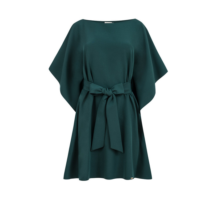 SOFIA - Dámské motýlkové šaty v lahvově zelené barvě 287-2