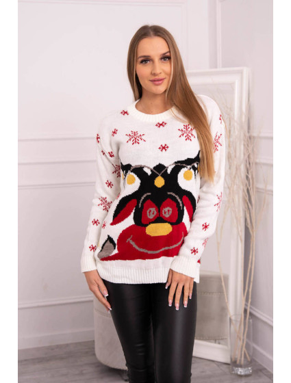 Vánoční svetr se model 18748081 ecru - K-Fashion