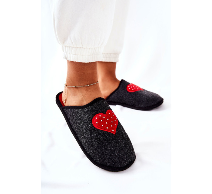 Household slippers Panto Fino II267009 Black-Red