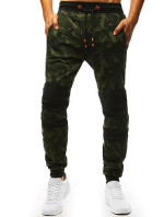 Zelené pánské camo zelené tepláky Dstreet UX3495