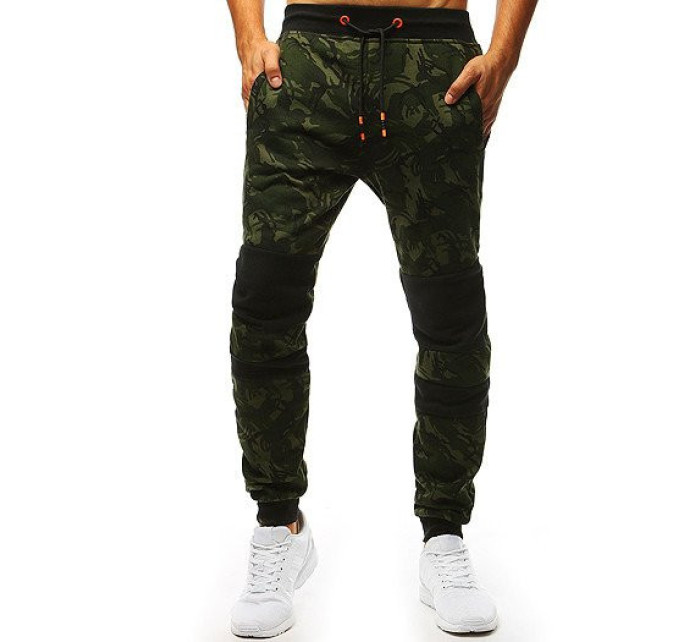 Zelené pánské camo zelené tepláky Dstreet UX3495