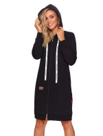 Dámský župan na zip model 17228984 černý - DN Nightwear