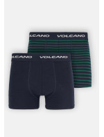 Volcano 2Pack Boxerky U-BOXER Námořnická modrá/zelené pruhy