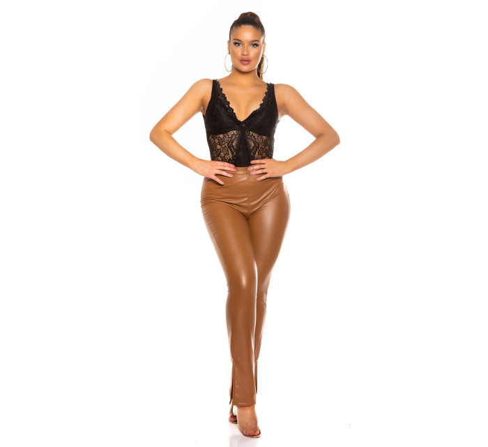 Sexy  Leather Pants with Slit model 19616873 - Style fashion