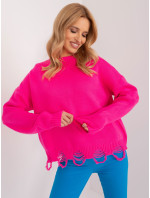 Sweter BA SW 0559.26 fluo różowy